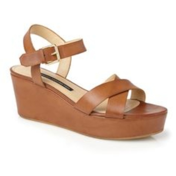 French Connection Shoes - French Connection Tan / Brown Wedge Sandals